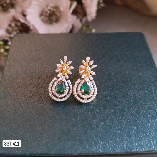 SST 411 | LUXURIOUS EMERALD DROP EARRINGS