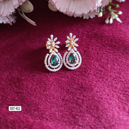 SST 411 | LUXURIOUS EMERALD DROP EARRINGS