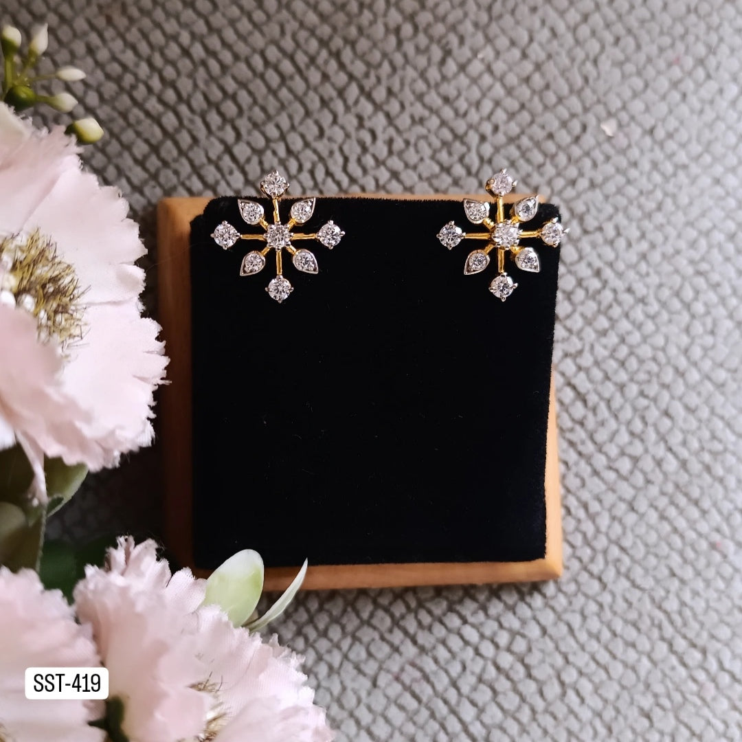 SST 419 | STUNNING SNOWFLAKE EARRINGS