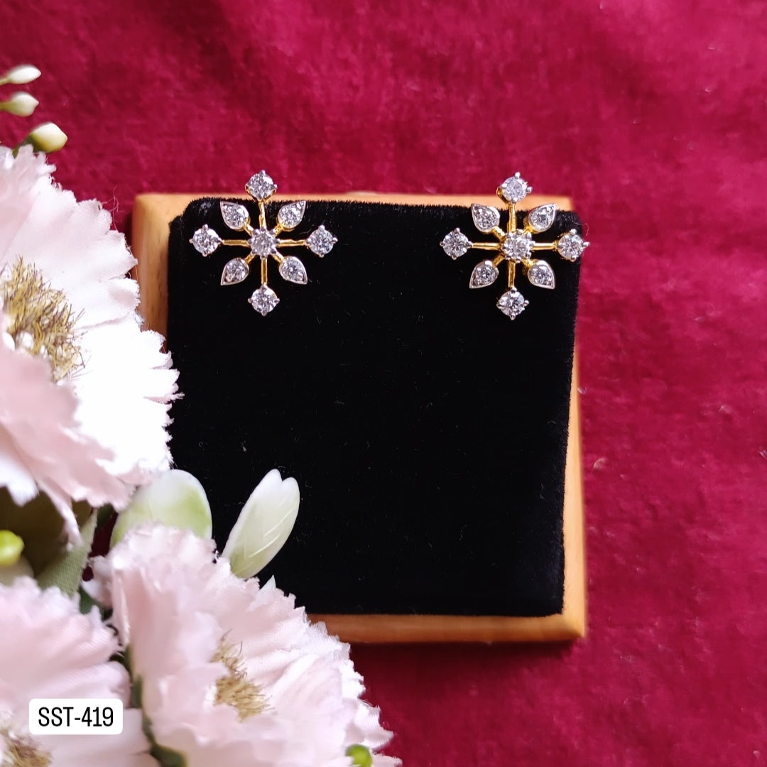 SST 419 | STUNNING SNOWFLAKE EARRINGS