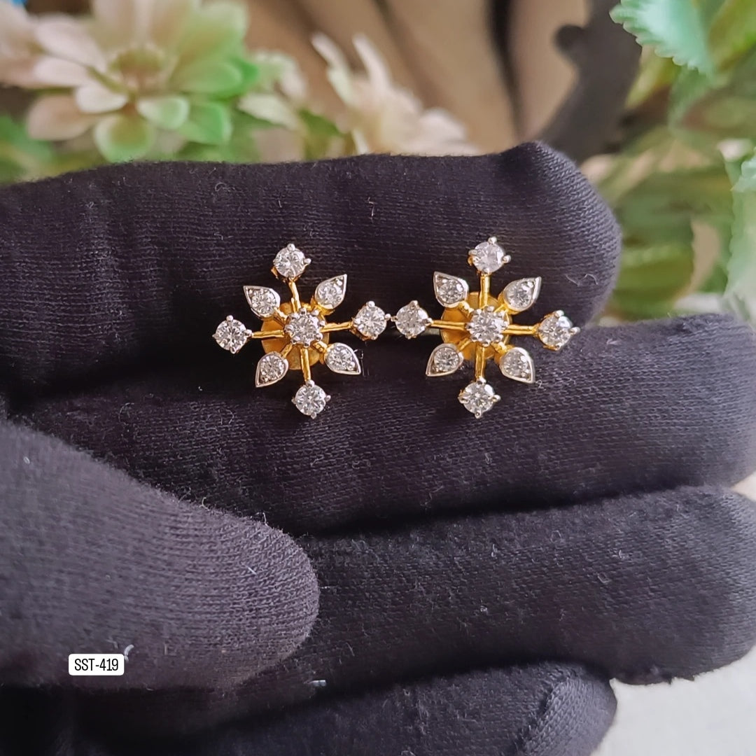 SST 419 | STUNNING SNOWFLAKE EARRINGS
