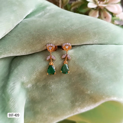 SST 420 |  ELEGANT FLOWER DROP EARRINGS