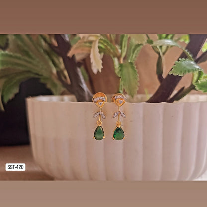 SST 420 |  ELEGANT FLOWER DROP EARRINGS