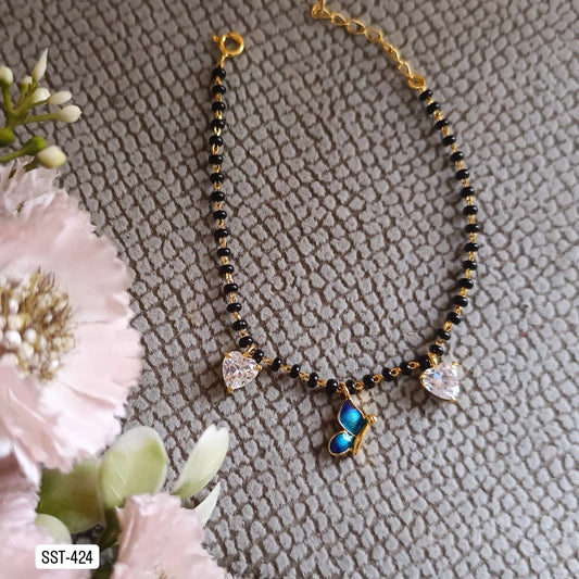 SST 424 | CHARMING BUTTERFLY AND HEART DESIGNED HAND MANGALSUTRA