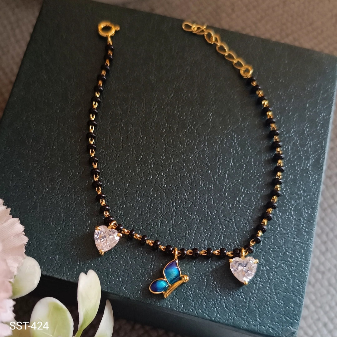 SST 424 | CHARMING BUTTERFLY AND HEART DESIGNED HAND MANGALSUTRA