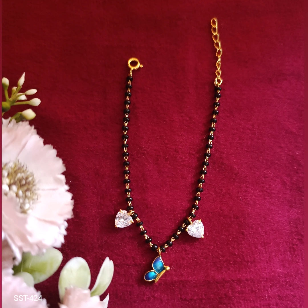 SST 424 | CHARMING BUTTERFLY AND HEART DESIGNED HAND MANGALSUTRA