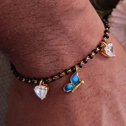 SST 424 | CHARMING BUTTERFLY AND HEART DESIGNED HAND MANGALSUTRA