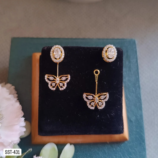 SST 431 | ELEGANT BUTTERFLY DROP EARRINGS