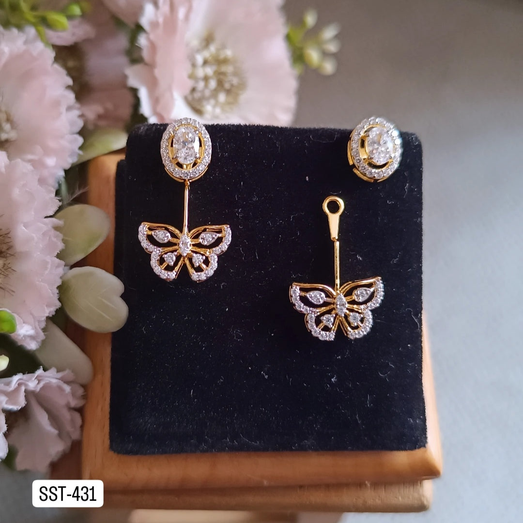 SST 431 | ELEGANT BUTTERFLY DROP EARRINGS
