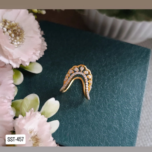 SST 457 | UNIQUE CRESCENT DESIGN STATEMENT VANKI RING