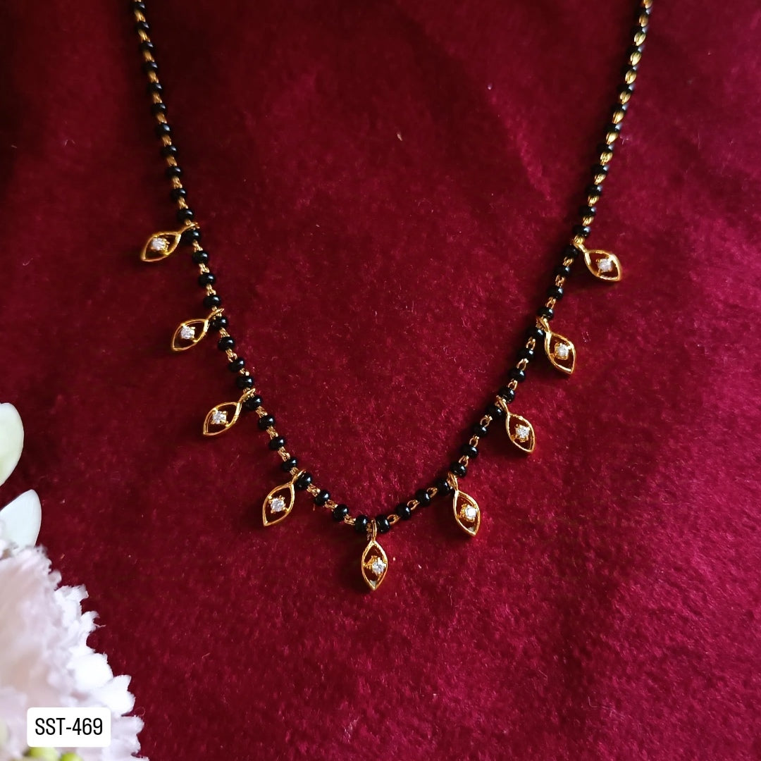 SST 469 | CZ LEAF DETAIL MANGALSUTRA