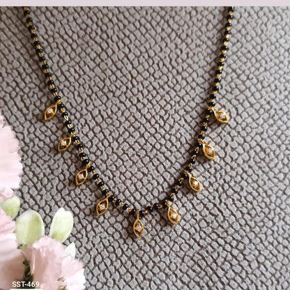 SST 469 | CZ LEAF DETAIL MANGALSUTRA