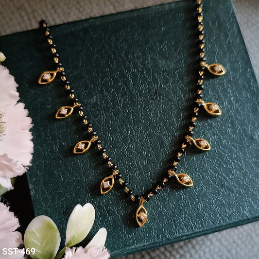 SST 469 | CZ LEAF DETAIL MANGALSUTRA