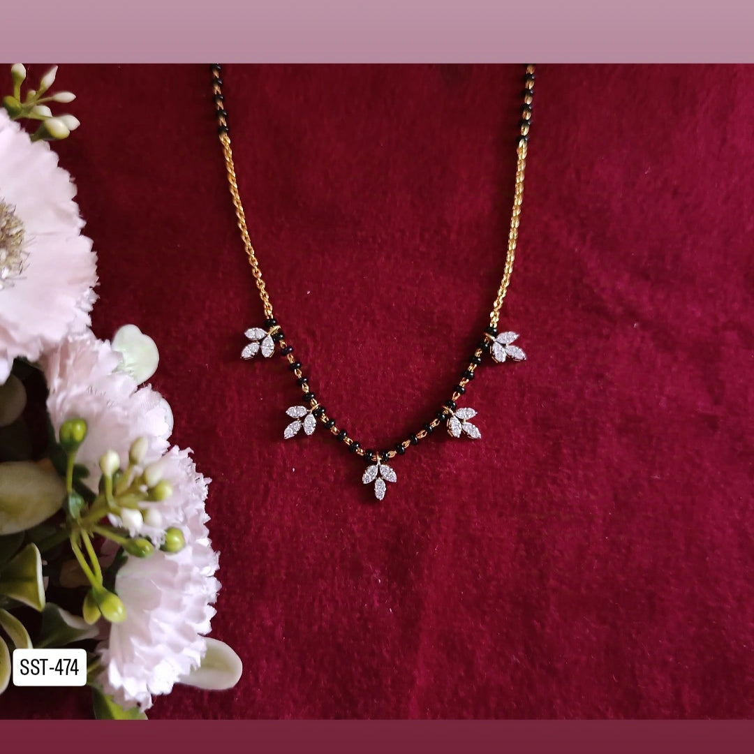 SST 474 | MANGALSUTRA WITH CZ LEAF DESIGN