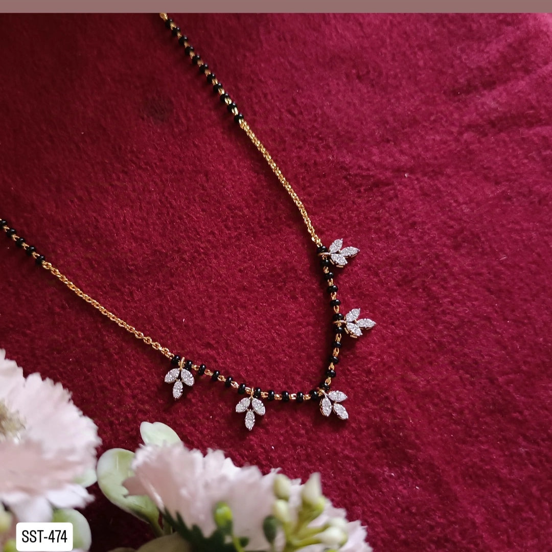 SST 474 | MANGALSUTRA WITH CZ LEAF DESIGN