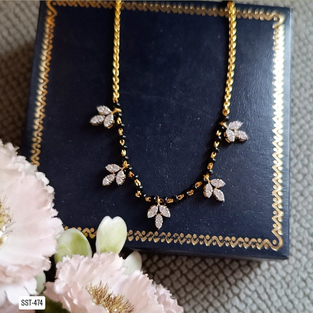 SST 474 | MANGALSUTRA WITH CZ LEAF DESIGN