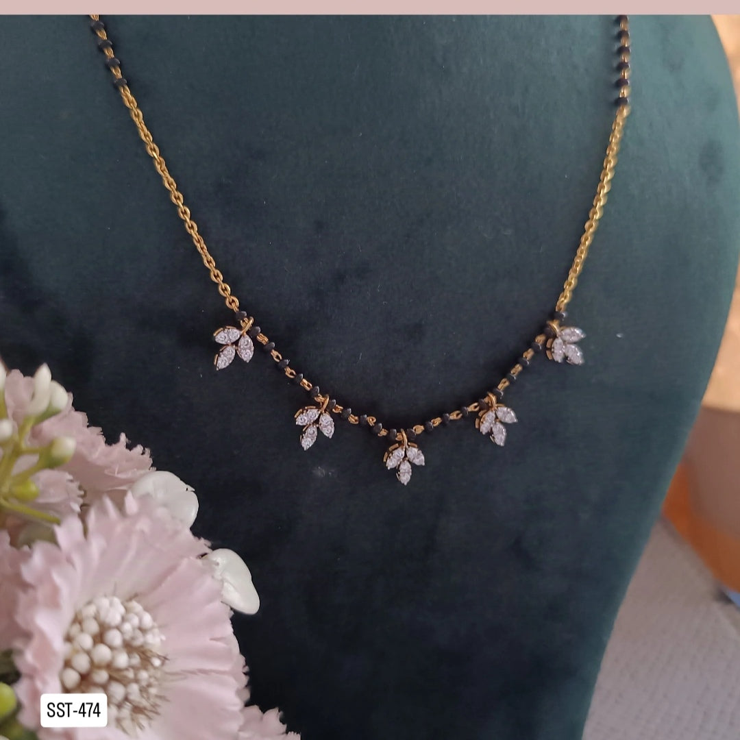 SST 474 | MANGALSUTRA WITH CZ LEAF DESIGN