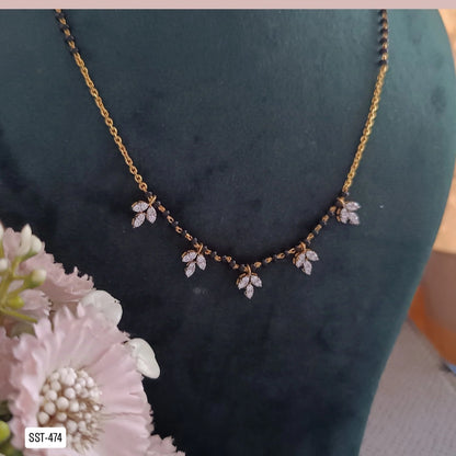 SST 474 | MANGALSUTRA WITH CZ LEAF DESIGN