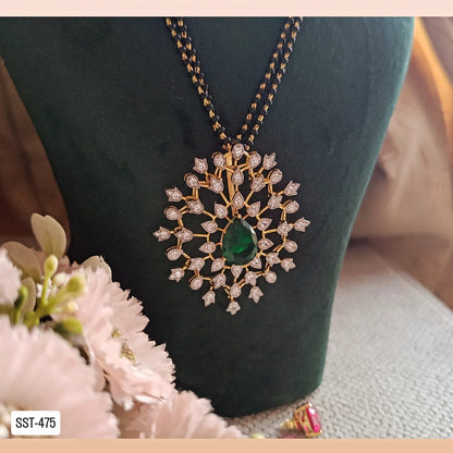 SST 475 | CZ FLORAL PENDANT MANGALSUTRA