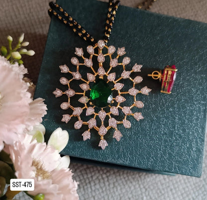 SST 475 | CZ FLORAL PENDANT MANGALSUTRA