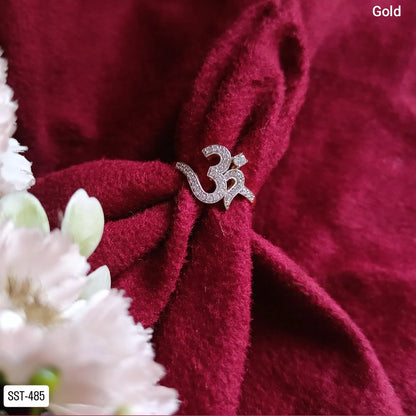 SST 485 | ELEGANT DIAMOND STUDDED OM RING