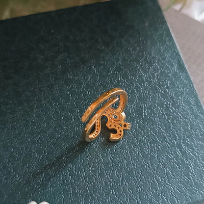 SST 485 | ELEGANT DIAMOND STUDDED OM RING