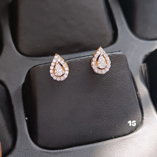 SST 267  | TEARDROP DIAMOND EARRINGS