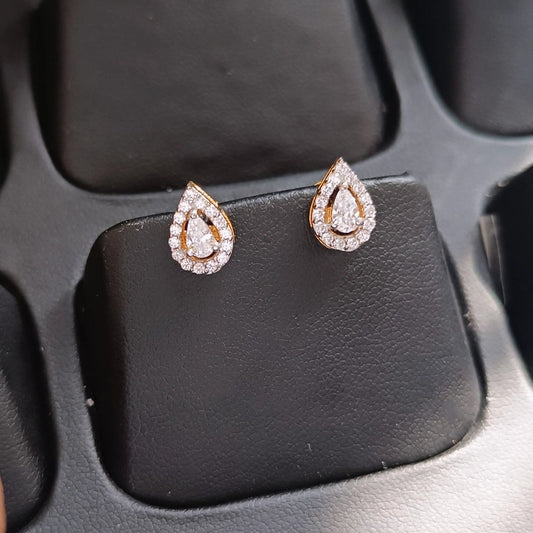 SST 267  | TEARDROP DIAMOND EARRINGS