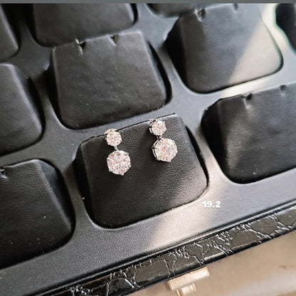 SST 224 | DOUBLE DIAMOND DROP EARRINGS