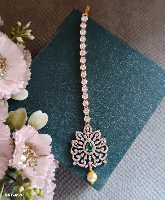 SST 491 | ELEGANT MANG TIKA WITH PEARL ACCENT