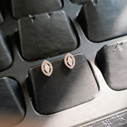 SST 384 | MARQUISE STUD HALO EARRINGS