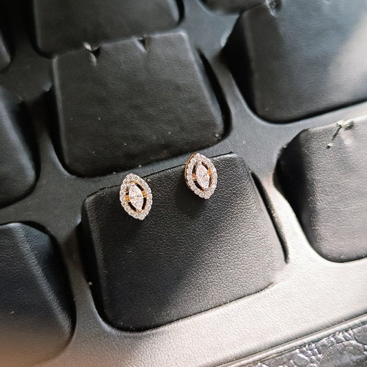 SST 384 | MARQUISE STUD HALO EARRINGS