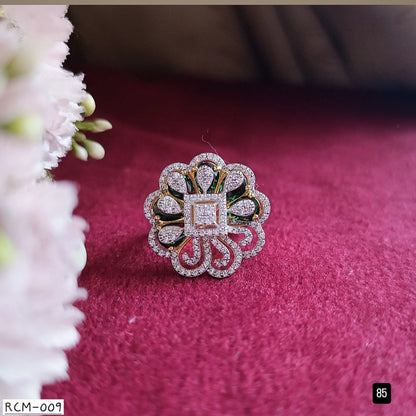 RCM 009 | FLORAL HALO COCKTAIL RING