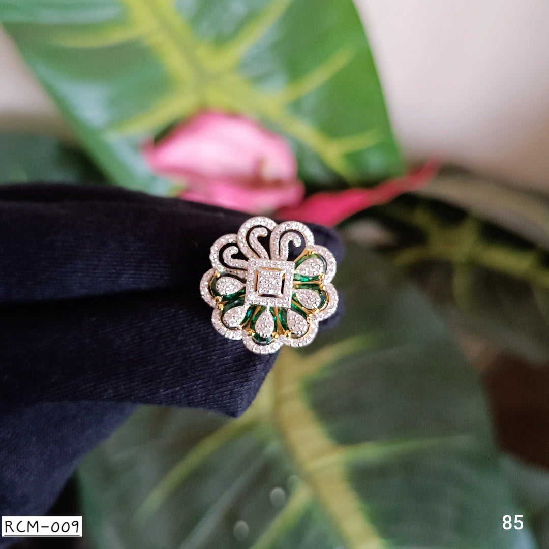 RCM 009 | FLORAL HALO COCKTAIL RING