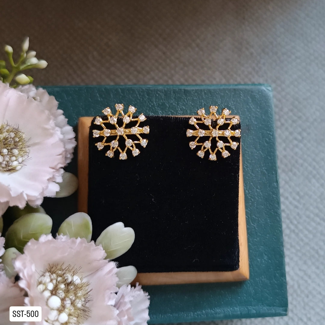 SST 500 | STARBURST STUD EARRINGS WITH RADIANT STONES