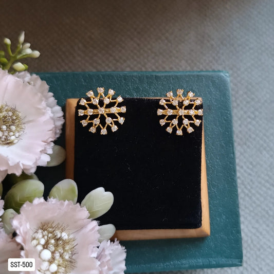 SST 500 | STARBURST STUD EARRINGS WITH RADIANT STONES