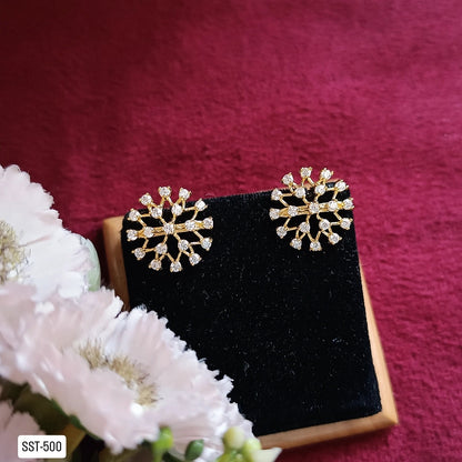 SST 500 | STARBURST STUD EARRINGS WITH RADIANT STONES