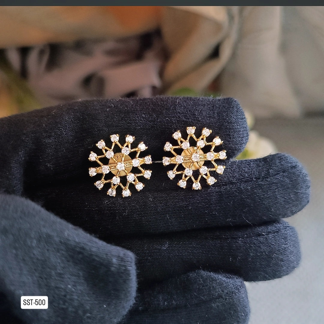 SST 500 | STARBURST STUD EARRINGS WITH RADIANT STONES
