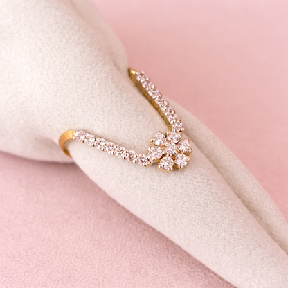 SST 140 | FLORAL ELEGANCE DIAMOND VANKI RING