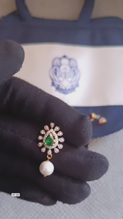 SST 164 | CHANGEABLE STONE EARRINGS | 925 STERLING SILVER EARRINGS