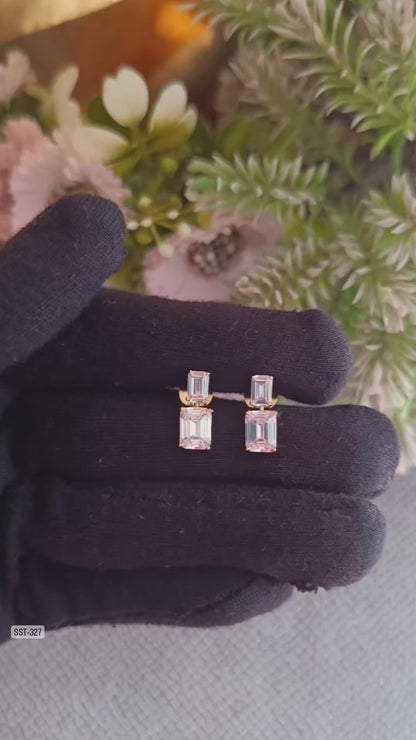 SST 327 | RECTANGULAR CUT EARRINGS