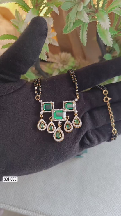 SST 080 | EMERALD TEARDROP MANGALSUTRA