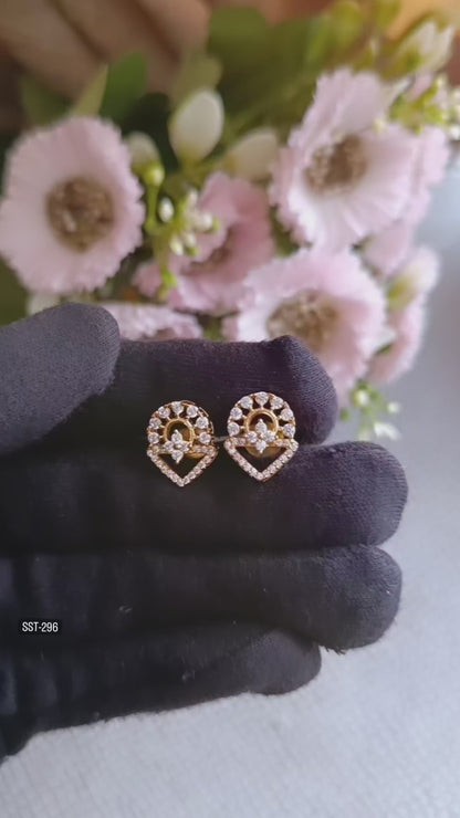 SST 296 | CHIC CRYSTAL-ACCENTED DROP EARRINGS