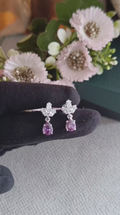 SST 098 | PINK SAPPHIRE DANGLE EARRING