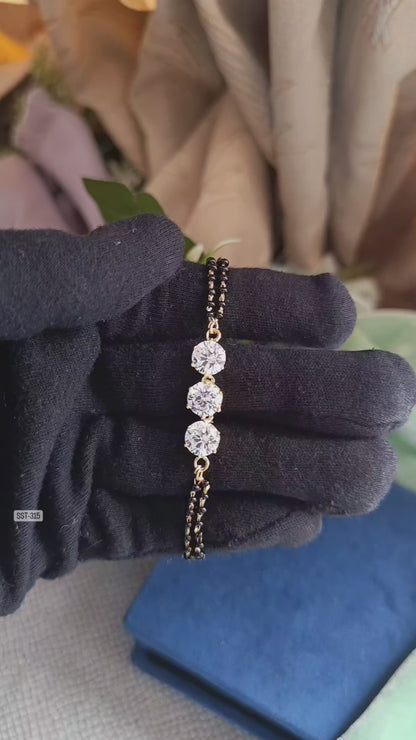 SST 315 |  TRIPLE CRYSTAL HAND MANGALSUTRA