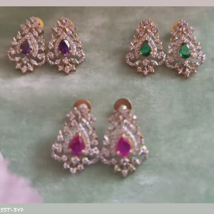 SST 347 | CZ EMERALD EARRINGS