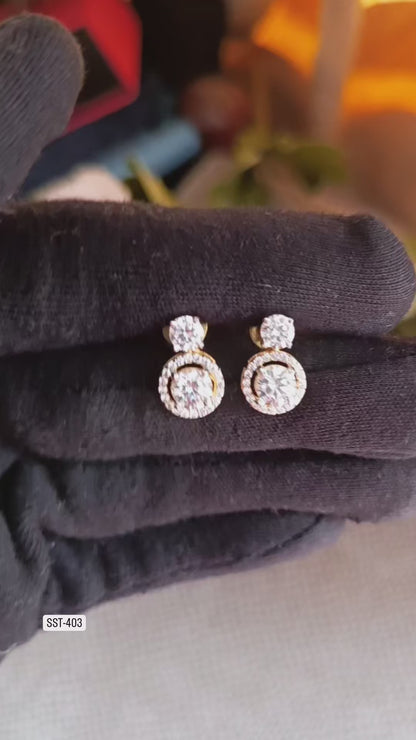 SST 403 | ELEGANT SPARKLING STUD EARRINGS