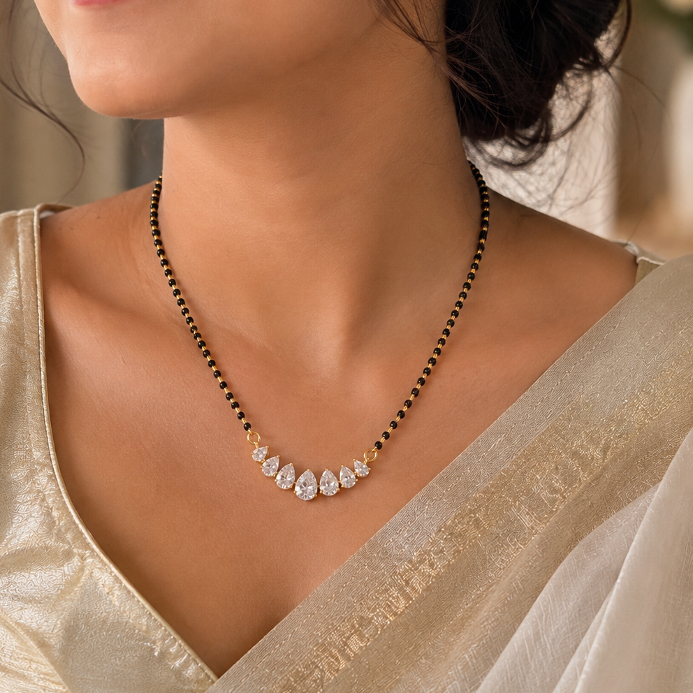 SST 585 | RADIANT TEARDROP CRYSTAL MANGALSUTRA