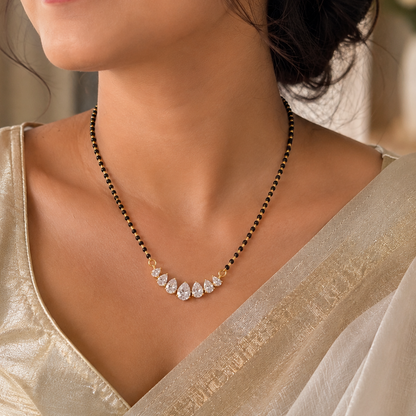 SST 585 | RADIANT TEARDROP CRYSTAL MANGALSUTRA