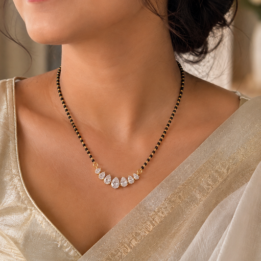 SST 585 | RADIANT TEARDROP CRYSTAL MANGALSUTRA